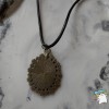 Кулон Дзеркало 18*25 Квіти. колір бронза. На шнурку